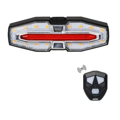 Rechargeable Bike Tail Light with Turn Signals | Wireless Remote Cycling Back Light for Night Riding