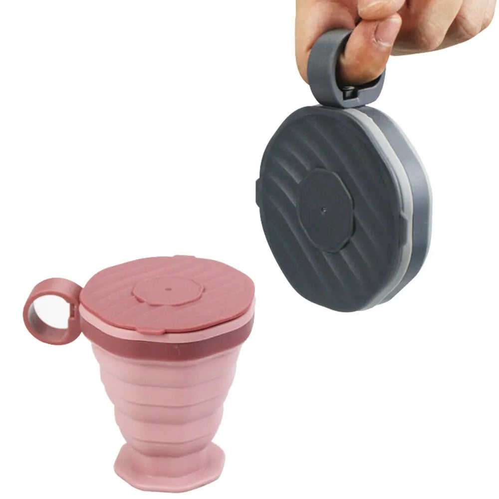 Portable Folding Coffee Cup with Lid - New Outdoor Travel Water Cup, Ideal for Carrying and Mouthwash