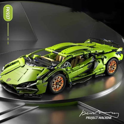 MOC Technical Car Roadster – Remote Control Super Speed Racing Sports Vehicle Building Blocks for Kids