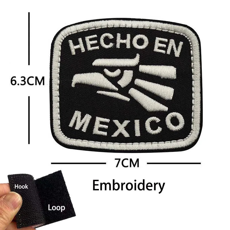 Mexico Flag Eagle Skull Patch - Embroidered Fabric & PVC Tactical Applique Badge for Bags and Gear