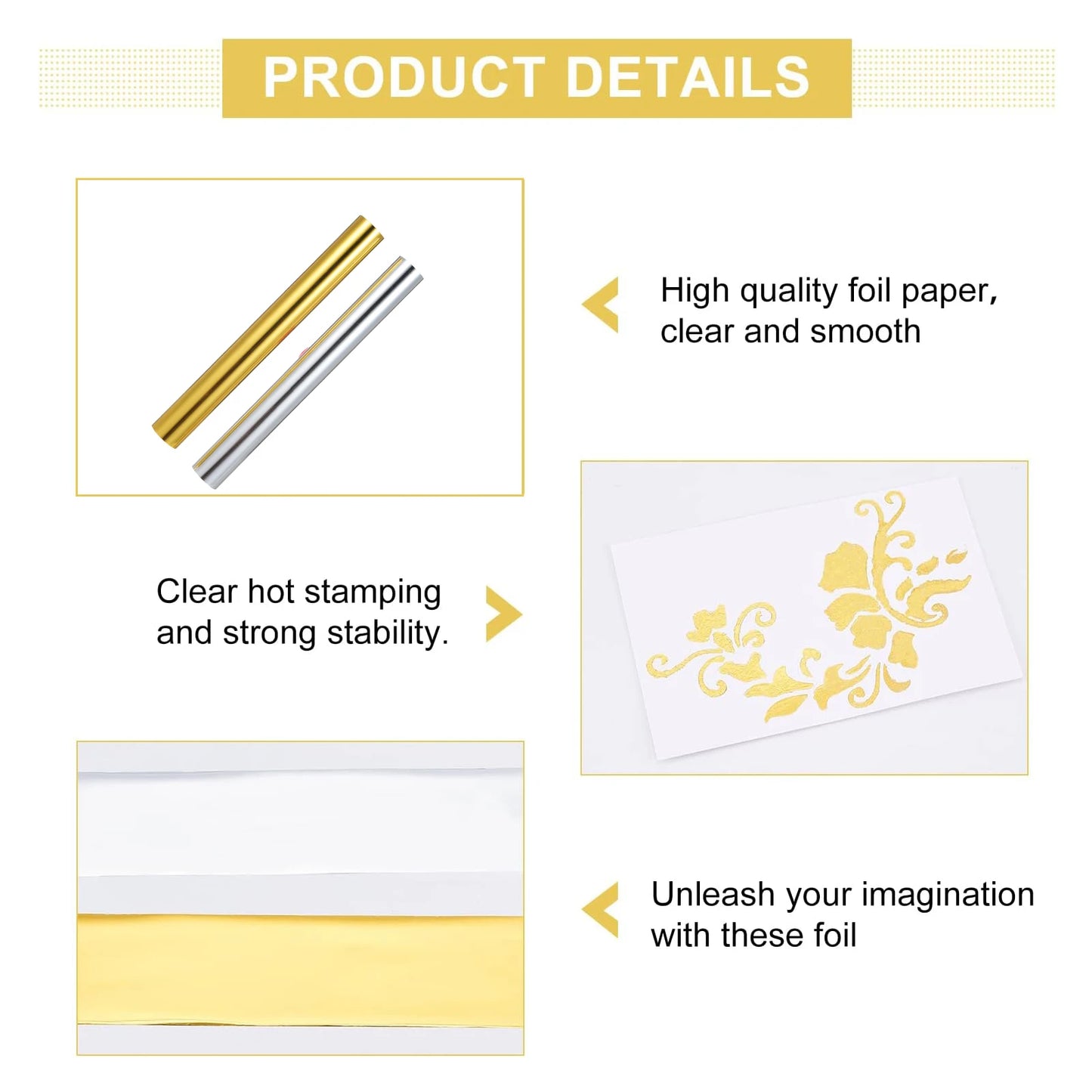 Hot Foil Stamping Pen Set – USB Heated Foil Pen for Scrapbooking with Gold & Silver Foil Rolls