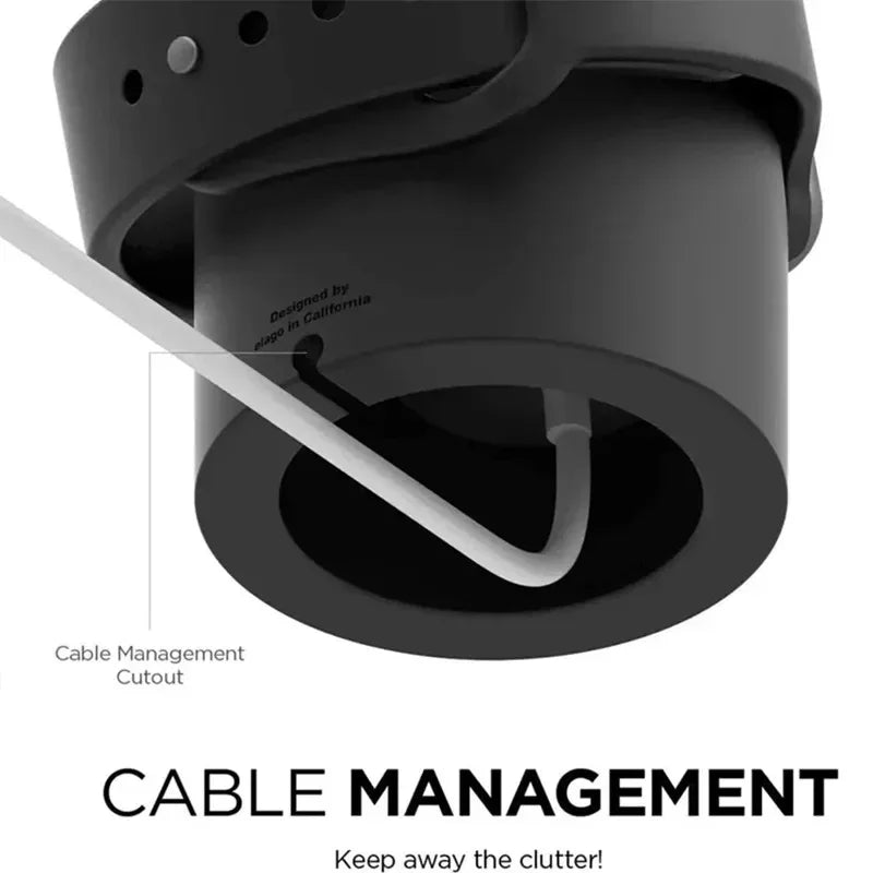 Apple Watch Silicone Charging Dock Stand - Desktop Holder for Apple Watch Ultra, Series 2–9 and SE Models