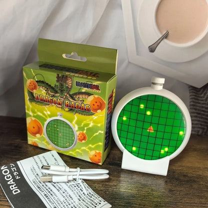 Anime Dragon Radar USB Charging Keychain - Cartoon Dragon Ball Pendant Collectible Toy Gift for Boys & Fans