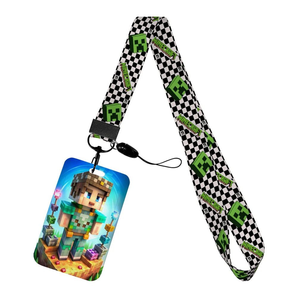 Cartoon Game Name Badge Holder Lanyard – Student ID & Credit Card Strap Gift