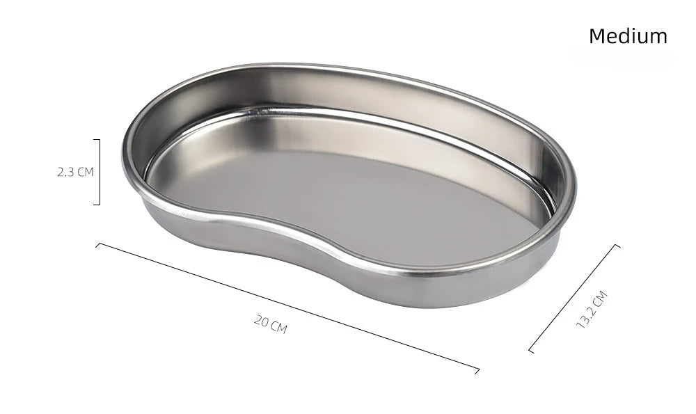 Stainless Steel Kidney-Shaped Sterilized Tray – Medical, Dental & Surgical Tweezers Container Jar