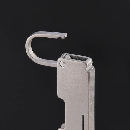 Portable Titanium Alloy Mini Folding Knife Keychain – Sharp Compact Unboxing Tool Pendant