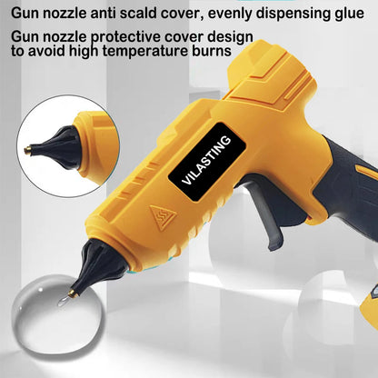 VILASTING Cordless Electric Hot Melt Glue Gun – 11mm Glue Stick Welding Gun Compatible with Dewalt 18V Battery