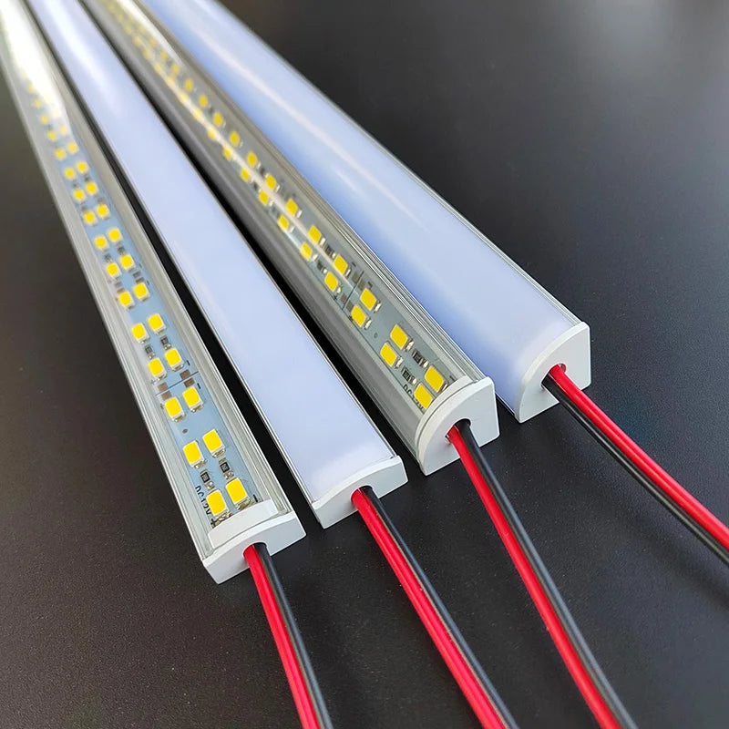 72LED Super Bright Light Bar - 50cm DC12V Aluminum Strip Lamp for Kitchen & Shelf Lighting