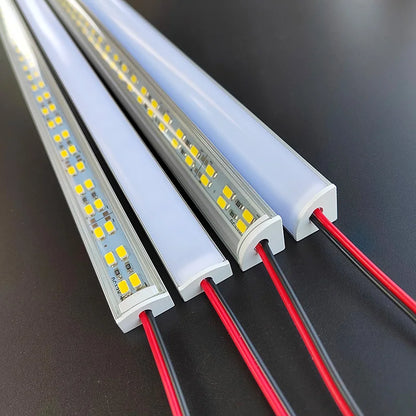 72LED Super Bright Light Bar - 50cm DC12V Aluminum Strip Lamp for Kitchen & Shelf Lighting