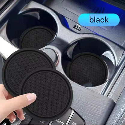 4PCS Universal Silicone Car Cup Holder Inserts – Anti-Slip Round Mats for Center Console Storage & Interior Protection