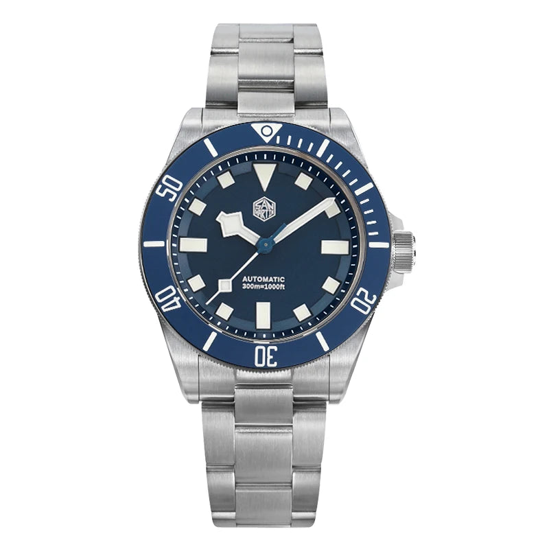 San Martin SN0121T Titanium Diving Watch – NH35 Automatic Movement, Grade 2 Titanium, 120-Click Bezel, 300M Waterproof Wristwatch