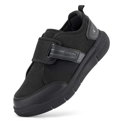FitVille Extra Wide Diabetic Walking Shoes for Men, Hook & Loop Adjustable Comfort Shoes for Swollen Feet, Neuropathy & Pain Relief