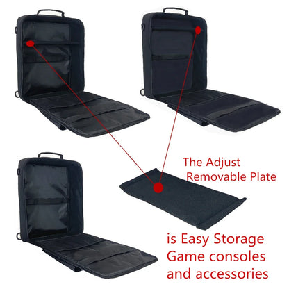 PS5 Portable Travel Carrying Case Backpack – Protective Storage Shoulder Bag for PlayStation 5 Console & Gaming Accessories