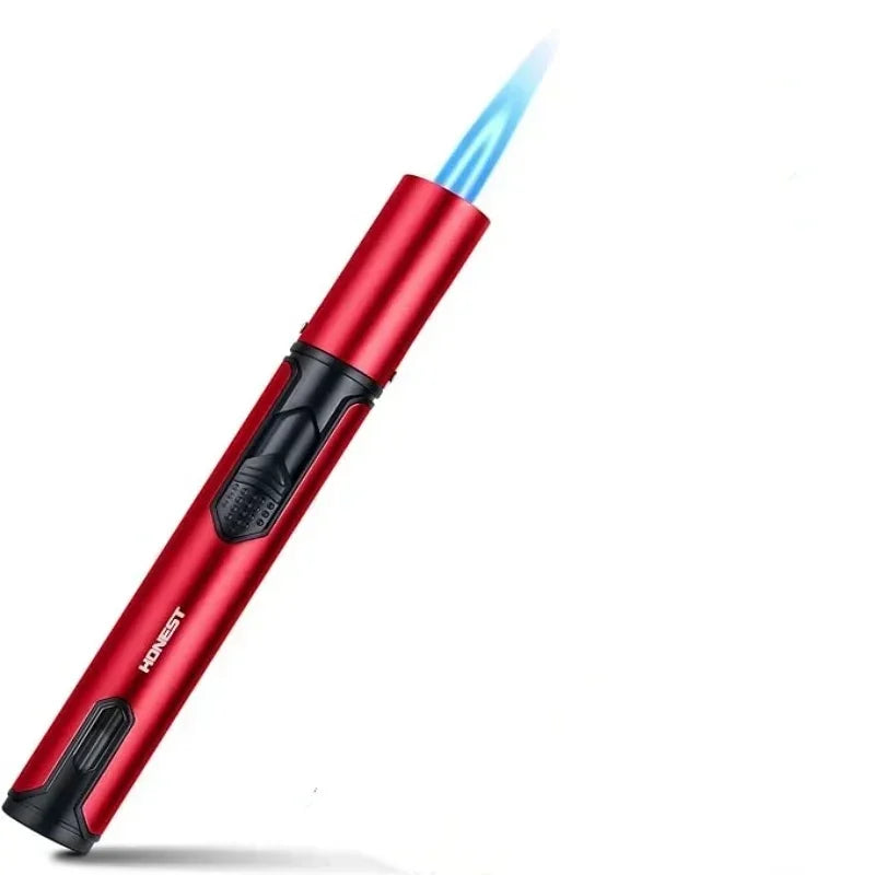 Honest Metal Windproof Torch Lighter – Refillable Pen Jet Flame for Kitchen, BBQ & Camping