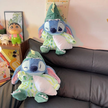 30-40cm Dinosaur Plush Doll – Cute Lilo & Stitch Sleepwear Toy, Summer Dream Series Large Pillow, Kids Birthday Gift