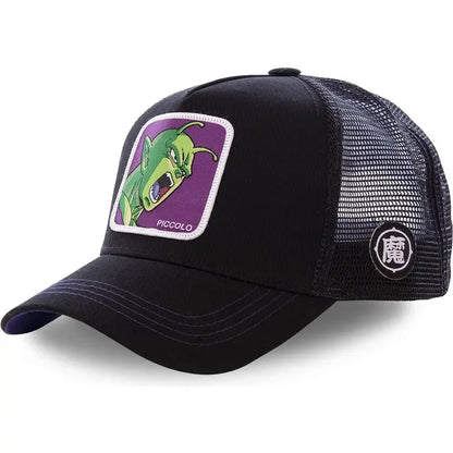 Dragon Ball Son Goku Trucker Cap - Embroidered Adjustable Mesh Sun Visor Hat for Men Summer Travel