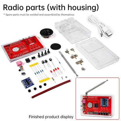 RDA5807 FM Radio DIY Soldering Kit - 87–108MHz Radio Project for STEM Education, School Teaching & Electronics Hobbyists