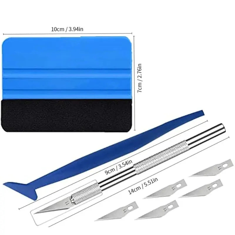 10pcs Car Wrapping Tools Kit: Vinyl Scraper, Cutter, Film Squeegee, Spatulas - Window Tinting & Plastic Wrap Tools