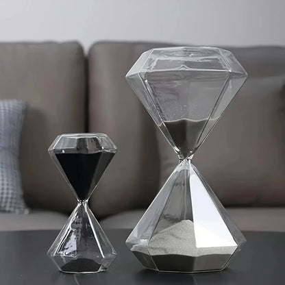 5-Minute Diamond Hourglass Timer - Decorative Sand Timer for Indoor & Outdoor Use