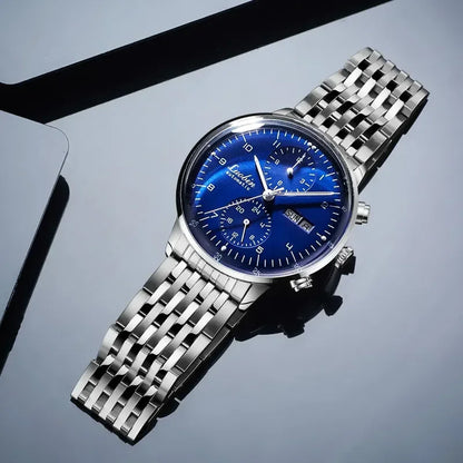 Men’s Fashion Mechanical Watch — 2023 Business Automatic Stainless Steel Luminous Designer Wristwatch