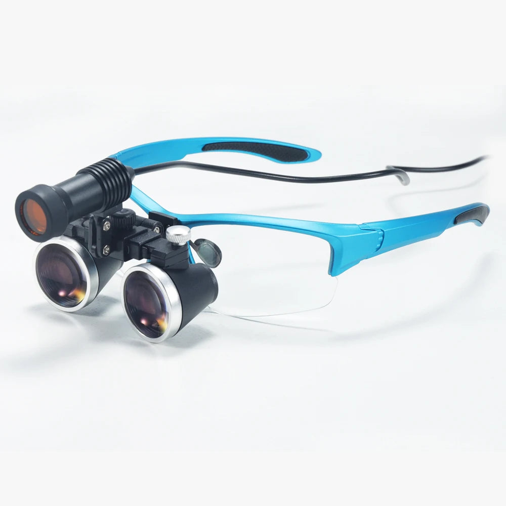 Dental Loupes 2.5X/3.5X Magnification – Binocular Magnifier with 5W Headlight & Cloth Packaging for Medical & Lab Use