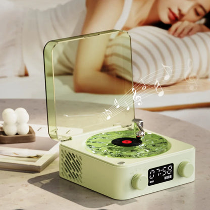 Mini Retro Bluetooth Speaker – Portable White Noise Subwoofer with RGB Lights, Sleep Aid, TF Card Support