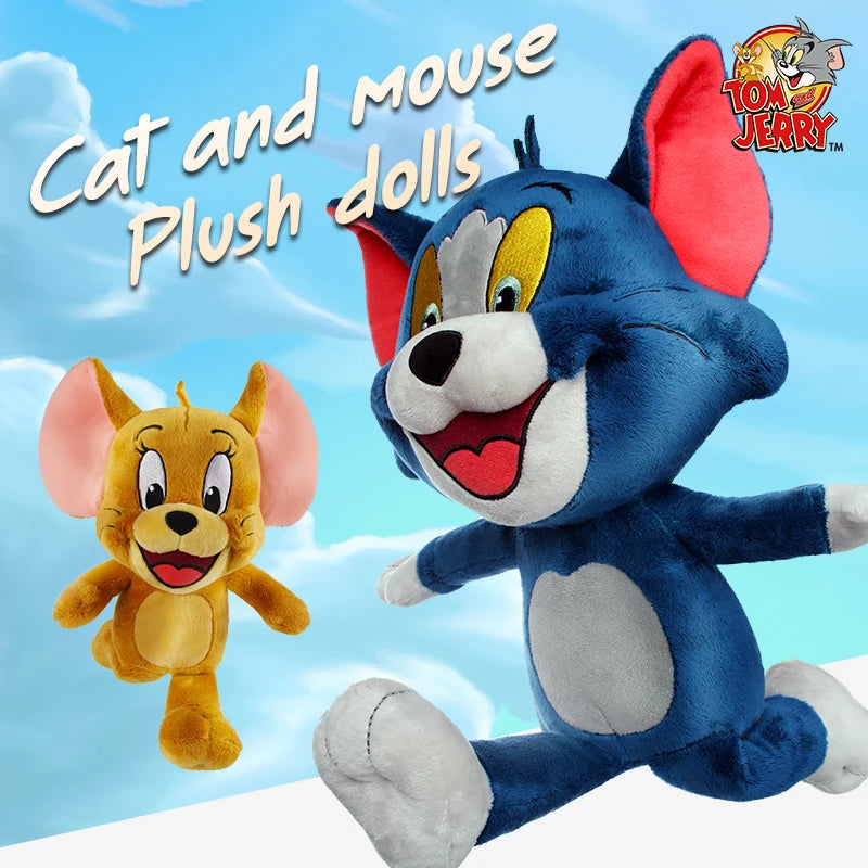 Tom and Jerry Plush Toy - Cartoon Movie Cat and Mouse Plushies - Stuffed Animals, Soap Action Figure, and Studio Doll Toys