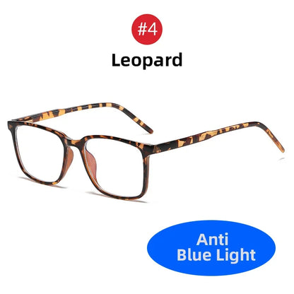2024 Trending TR90 Blue Light Blocking Glasses – Matte Black Gaming Eyewear for Men & Women, Transparent Fashion Frame