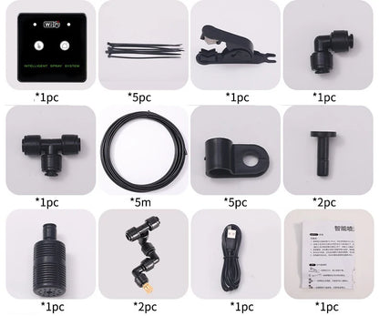 WiFi Automatic Mist Sprayer - Timed Rainforest Irrigation & Reptile Humidifier Spray System