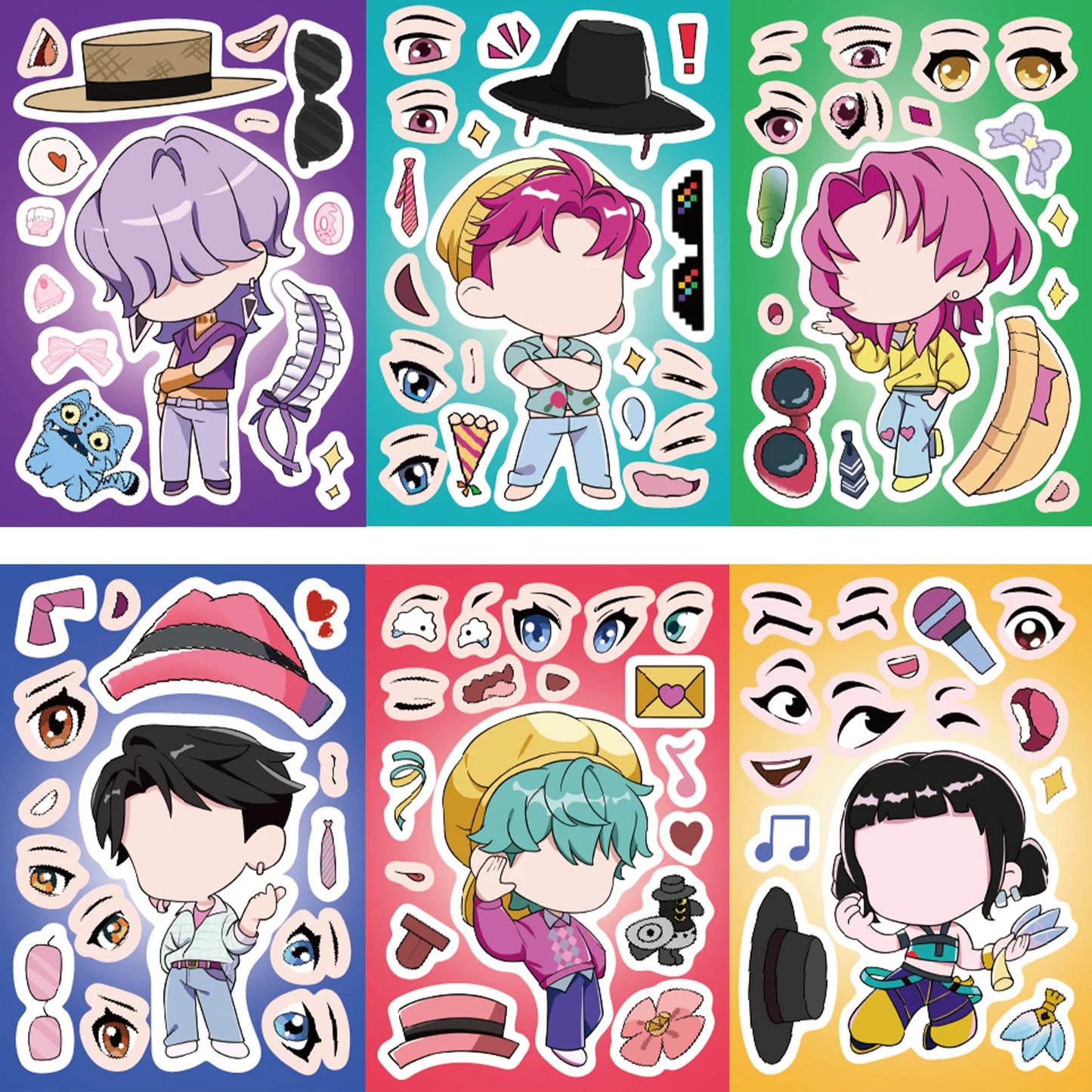 MINISO Kpop Demon Hunter Stickers — 8/32 Sheets Huntrix Scrapbook, Phone, Notebook Decoration & Party Favors Gift