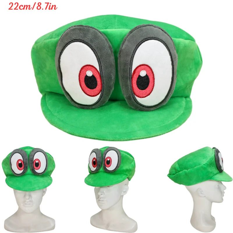 Anime Mario & Luigi Plush Hats — Kawaii Cappy, Princess Peach, Waluigi, Wario & Mushroom Stuffed Dolls, Birthday Gifts for Kids