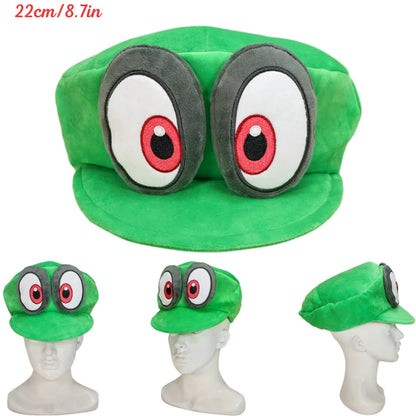 Anime Mario & Luigi Plush Hats — Kawaii Cappy, Princess Peach, Waluigi, Wario & Mushroom Stuffed Dolls, Birthday Gifts for Kids