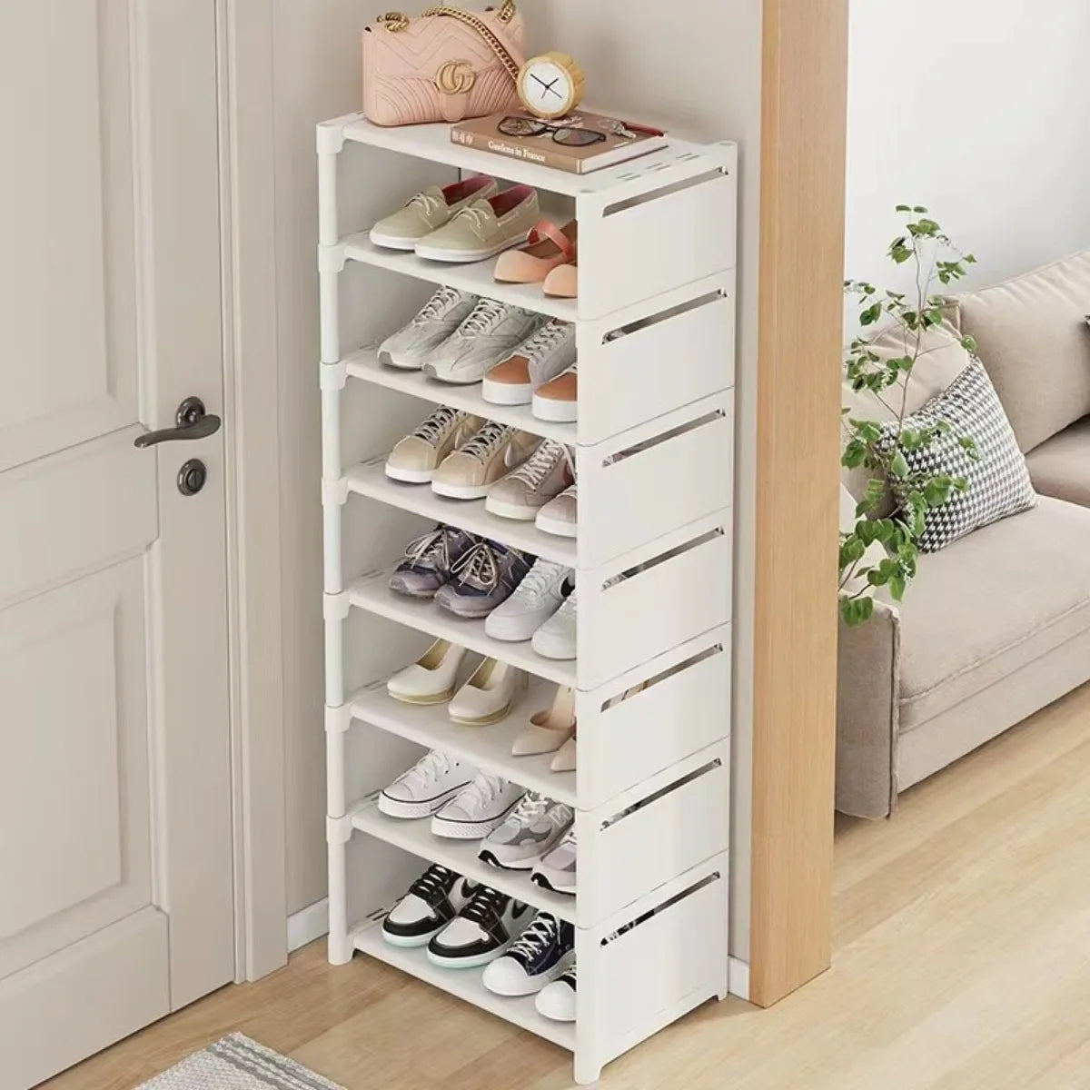 Stackable Shoes Rack Organizer – Multi-Layer Adjustable Shoe Cabinet for Space Saving Home Storage