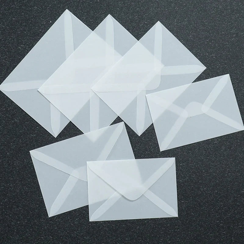 50 Pcs Blank Translucent Envelopes – for Invitations, Postcards, Gift Boxes, Wedding & Business Letters