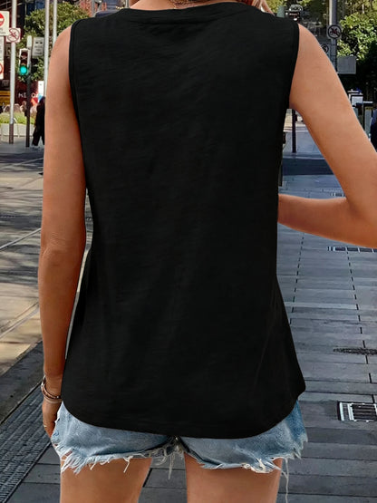 2026 Women’s V-Neck Sleeveless Camisole - Loose Fit Solid Color Casual Versatile Summer Top