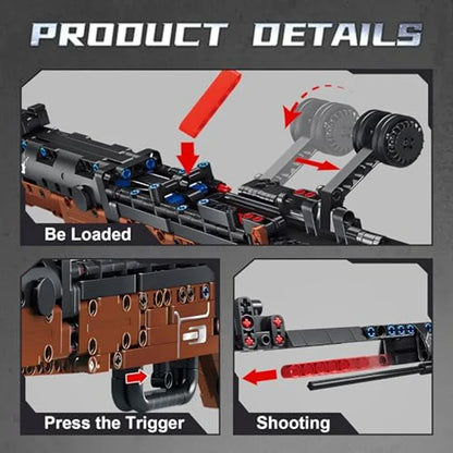 2025 New 1206PCS 98K Style Building Block Gun – DIY Military Model Kit for Boys’ Creative Toy Collection