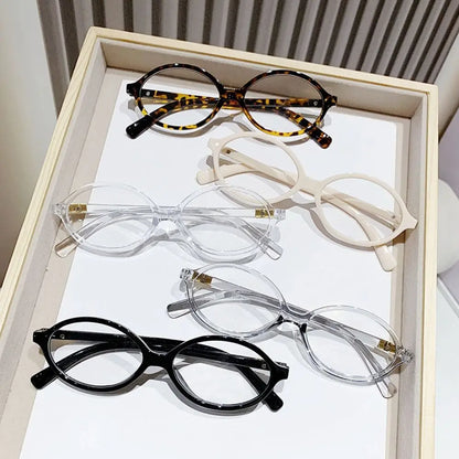 Y2K Retro Oval Frame Glasses for Women - Sweet & Cool Eyewear, Anti-Blue Light Reading & Computer Glasses