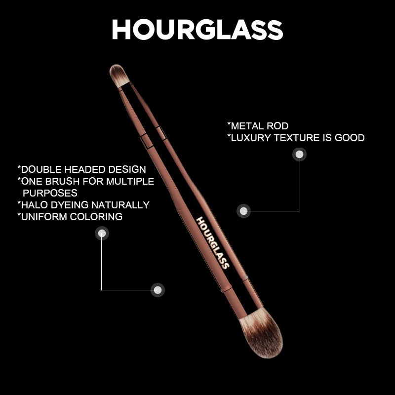 Hourglass No.28 Double-Head Retractable Makeup Brush – Multifunctional Concealer & Highlighter Face Brush