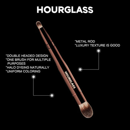 Hourglass No.28 Double-Head Retractable Makeup Brush – Multifunctional Concealer & Highlighter Face Brush