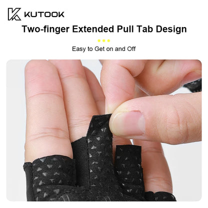 KUTOOK Four-Finger Fitness Gloves – Breathable, Anti-Slip & Shock-Absorbing for Men & Women