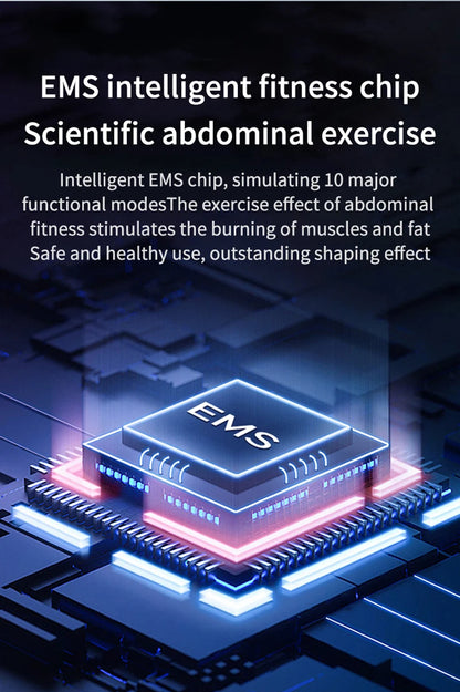 ABS EMS Abdominal Muscle Trainer — USB Rechargeable Waist Slimming Belt for Weight Loss & Muscle Toning Fitness Equipment