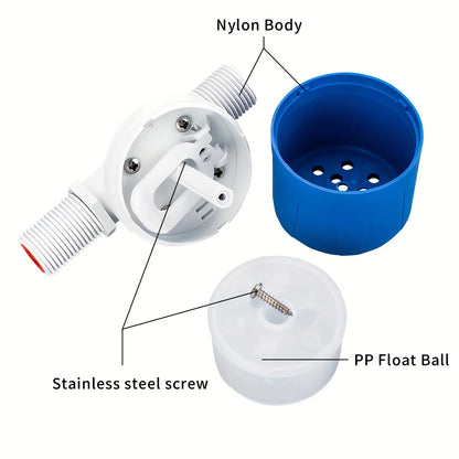 Automatic Water Level Control Float Valve - Mini Mechanical Shut-Off Valve for Water Tanks & Towers