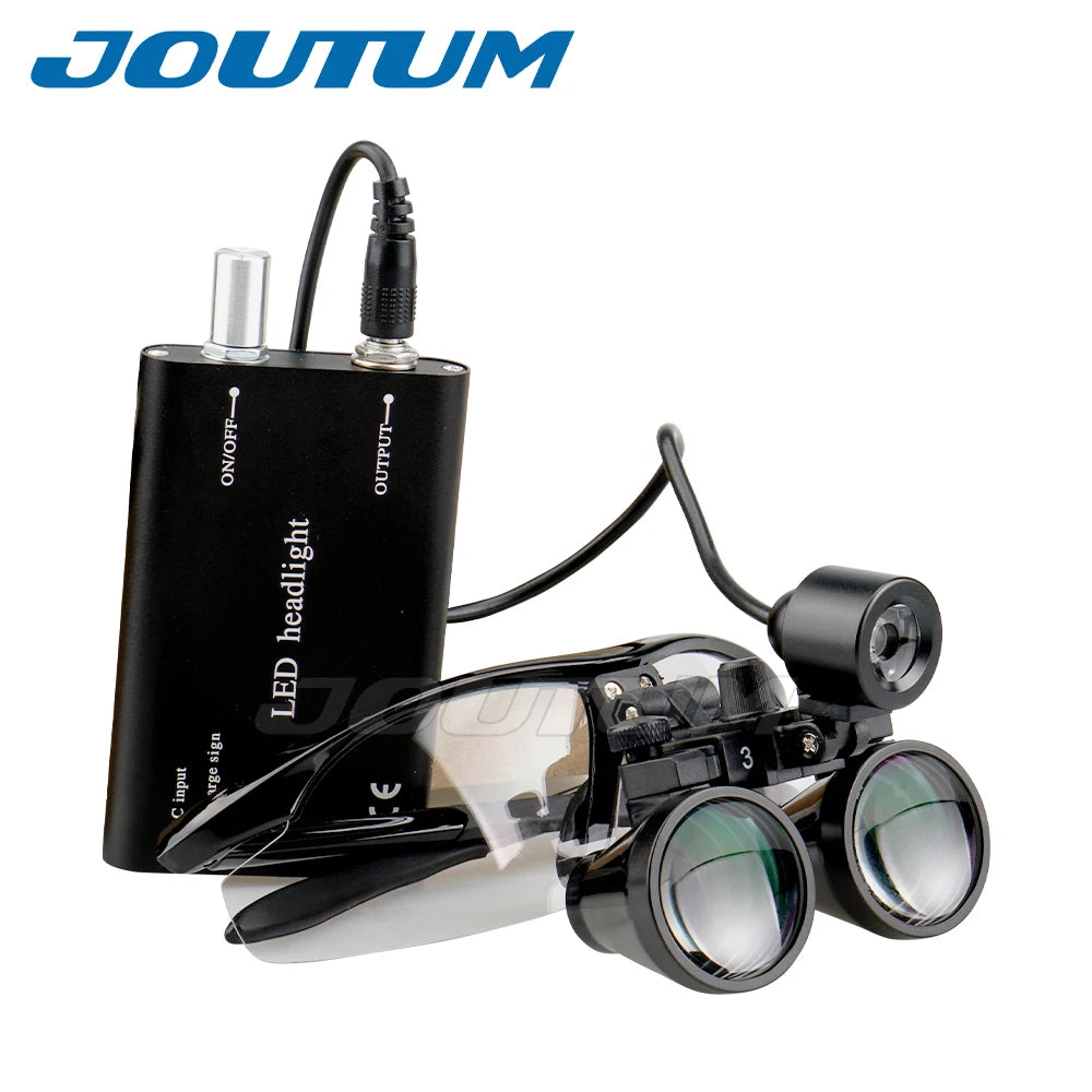 3.5X/2.5X Binocular Dental Loupe – Surgical Magnifier with LED Headlight for Medical Operations