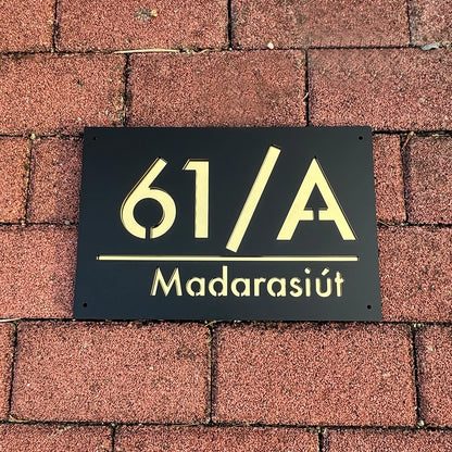 Personalized Large House Numbers Sign – Modern 3D Laser-Cut Acrylic Residential Street Number Plate