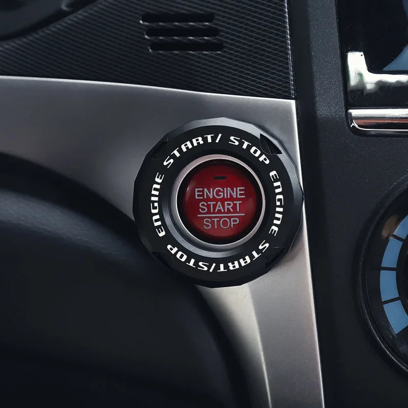 Car One-Key Start/Stop Button Cover – Engine Ignition Protective Sticker for Car & Motorcycle Interior Decoration