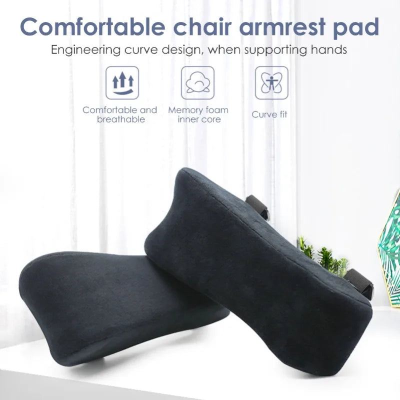 Memory Foam Office Game Chair Armrest Pad - Elbow Pillow for Comfortable Support, Sofa Cushion for Home Armrest Mat