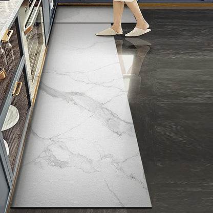 Luxury PVC Leather Kitchen Mat – Waterproof, Non-Slip, Washable Floor Rug for Home Decoration