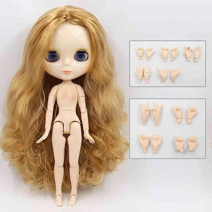 ICY DBS Blythe 1/6 BJD Doll - 30cm Jointed Body with White Skin & Shiny/Matte Face