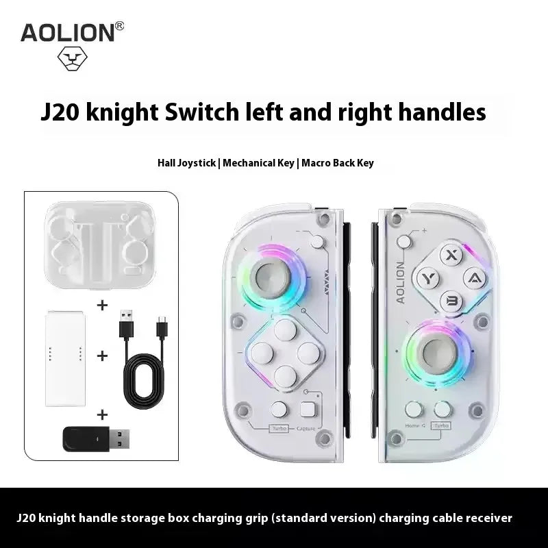 Aolion J20 Knight Wireless Gamepad — Motion-Sensing Custom Joystick for NS Joycon, Left & Right Switch Game Accessories