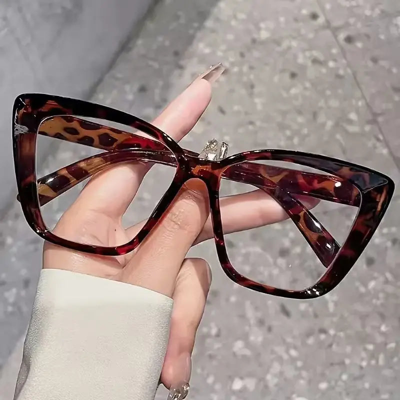 Fashion Cat Eye Glasses with Transparent Lenses – Retro Classic Style Casual Eyewear, Lightweight Fashion Reading Glasses